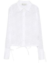 Tory Burch - Eyelet Cotton Blouse - Lyst