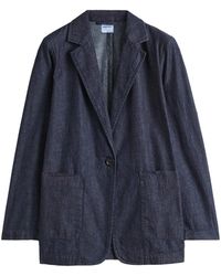 Aspesi - Denim-Effect Single-Breasted Jacket - Lyst