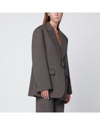 P.A.R.O.S.H. - Chestnut-Coloured Wool Blend Jacket - Lyst