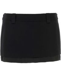 Miu Miu - Velour Mini Skirt - Lyst