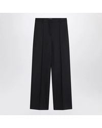 Prada - Wool Wide Trousers - Lyst