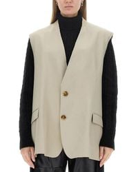 MM6 by Maison Margiela - Single-Breasted Vest - Lyst