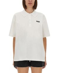ROTATE BIRGER CHRISTENSEN - Solid Shirt Collar Polo - Lyst