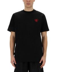 FAMILY FIRST - T-Shirt With Heart Embroidery - Lyst