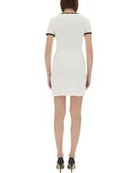 Courreges - Scoop Neck Dress With Embroidered Logo - Lyst