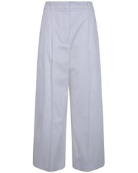 Max Mara - "Tequila" Cotton Wide Leg Trousers - Lyst