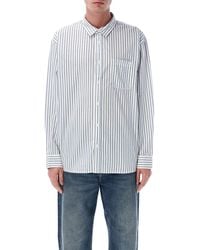Vans - Premium Dobby Stripe Long Sleeve Shirt - Lyst