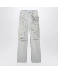 Golden Goose - Light Jeans With Cabochon Crystals - Lyst