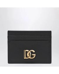 Dolce & Gabbana - Dolce & Gabbana Leather Cardholder With Logo - Lyst