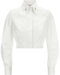 Elisabetta Franchi - Double-Layer Collar Shirt - Lyst