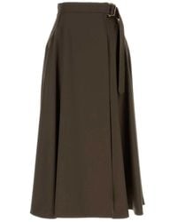 Burberry - Wool Skirt - Lyst