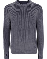 Comme des Garçons - Comme Des Garçons Homme Plus Bicolor Heavy Wool Round Neck Sweater - Lyst