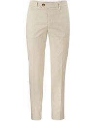 Brunello Cucinelli - Italian Fit Cotton Gabardine Trousers - Lyst