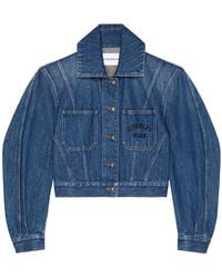 Givenchy - Cropped Denim Jacket - Lyst