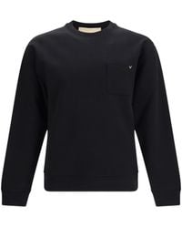 Valentino - Cotton Jersey Crewneck Sweatshirt Sweatshirts - Lyst