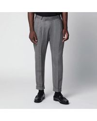 PT01 - Tailored Slimfit Trousers With Micro Herringbone Pattern - Lyst