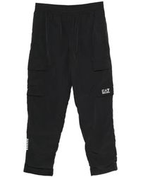 EA7 - Emporio Armani Cargo Pants With Printed Logo - Lyst