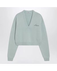 Acne Studios - Faded Wool V-Neck Sweater - Lyst