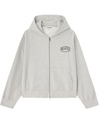 Ganni - Cotton Zip-Up Hoodie - Lyst