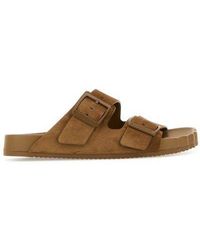 Balenciaga - Refined Weekend Leather Sandals - Lyst