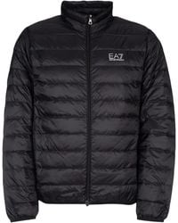 EA7 - E. A.7 Lightweight Quilted Down Jacket With Elastic Hem - Lyst