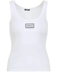 Versace - Tank Top With Logo - Lyst