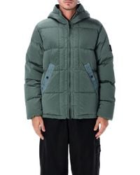 Stone Island - Hooded Down Jacket - Lyst