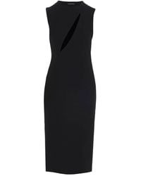 Versace - Cut-Out Midi Dress With Side Split - Lyst