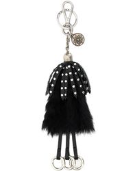 Prada - Calf Hair And Leather Keyring - Lyst