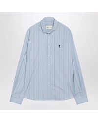 Ami Paris - Light Striped Ami De Coeur Shirt - Lyst
