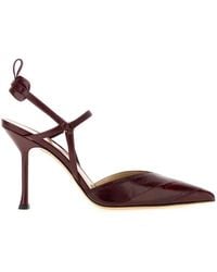 Fendi - Burgundy Leather Very Colibrã¬ Pumps - Lyst