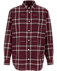 Gucci - Checked Cotton Shirt - Lyst