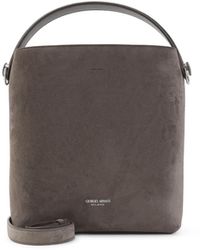 Giorgio Armani - Marsh Suede Shoulder Bag - Lyst