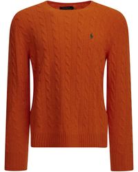 Polo Ralph Lauren - Wool And Cashmere Crew-Neck Sweater With Logo - Lyst