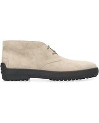 Tod's - Winter Gommino Suede Ankle Boots - Lyst