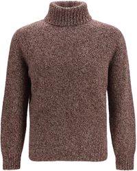 Brunello Cucinelli - Wool, Silk And Cashmere Turtleneck Sweater - Lyst