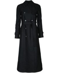 Harris Wharf London - Long Raglan Trench Light Pressed Wool - Lyst