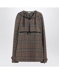 Burberry - Half-Zip Jacket With Check Pattern - Lyst