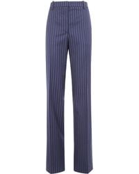 Tom Ford - Corded Chalkstripe Wool Tailored Straight Boyfriend Pants - Lyst