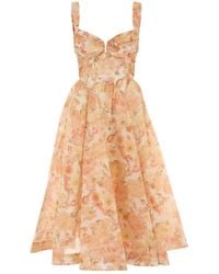 Zimmermann - Rebellion Drape Midi Dress - Lyst