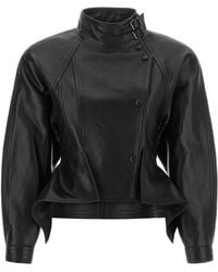 Balmain - 'Iconica' Leather Jacket - Lyst