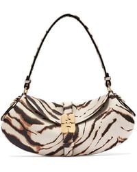 Ganni - B-Kat Zebra-Print Shoulder Bag - Lyst