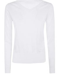 Rossopuro - Long Sleeved V Neck Sweater - Lyst