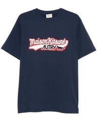 Autry X Maison Kitsune - T-Shirt With Logo - Lyst