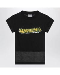 Balenciaga - Messy Spray T-Shirt With Cut-Out Back - Lyst