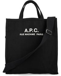 A.P.C. - Cotton Cabas Recuperation Handbag - Lyst
