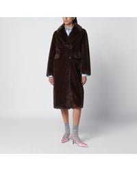 SWD by S.w.o.r.d. - Dark Faux Fur Coat - Lyst