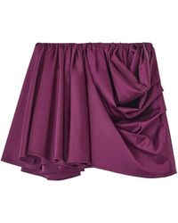 Ganni - Bordeaux Acetate Blend Skirt - Lyst