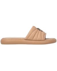 Pinko - Quilted Applique Flat Shoes - Lyst