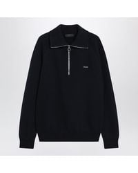 Prada - Wool And Cashmere Polo Shirt - Lyst